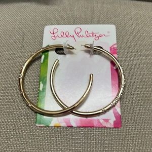 NWT Lilly Pulitzer Zanzibar Hoop Earrings